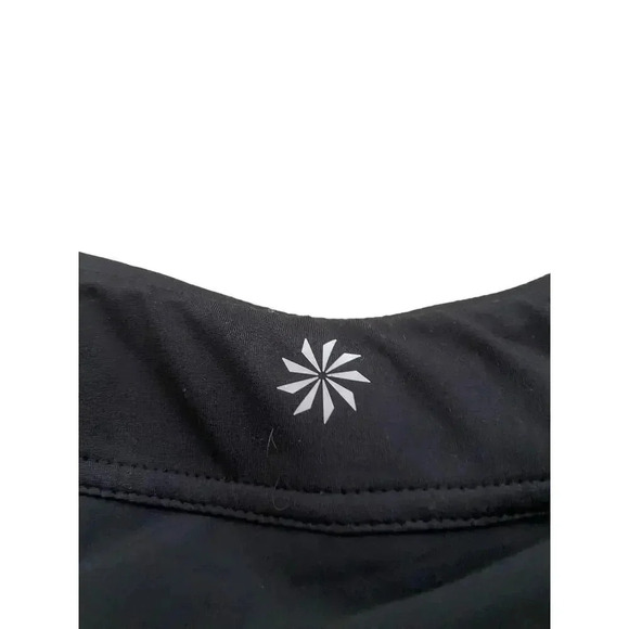 Athleta Black Elastic Waist Pull On Pleated Mini Skirt Size 10 - Picture 9 of 9